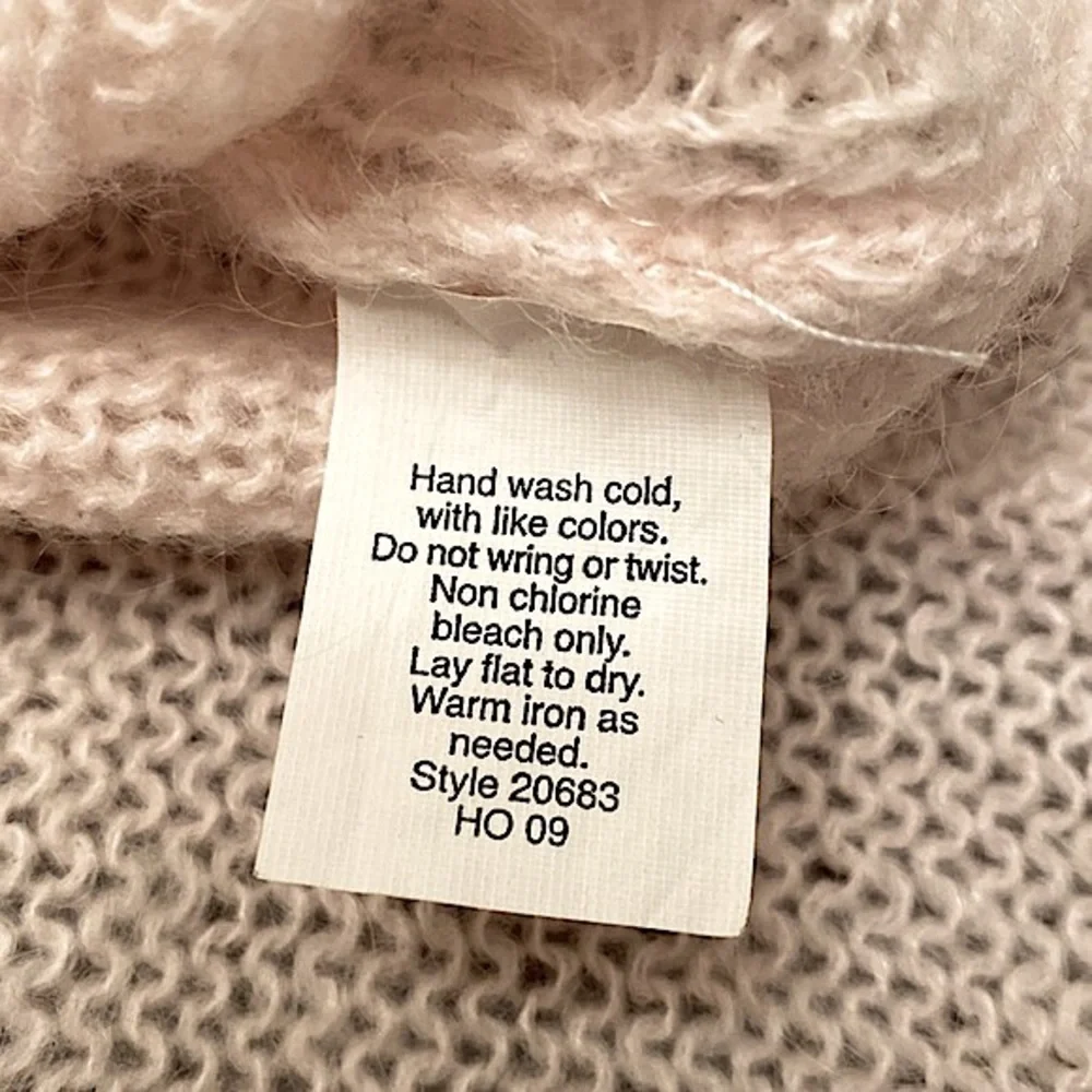 J. Crew Baby Pink SZ S Soft Girl Preppy Cottagecore Knit Mohair Wool Sweater